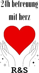 Logo von 24h Betreuung mit Herz R&S